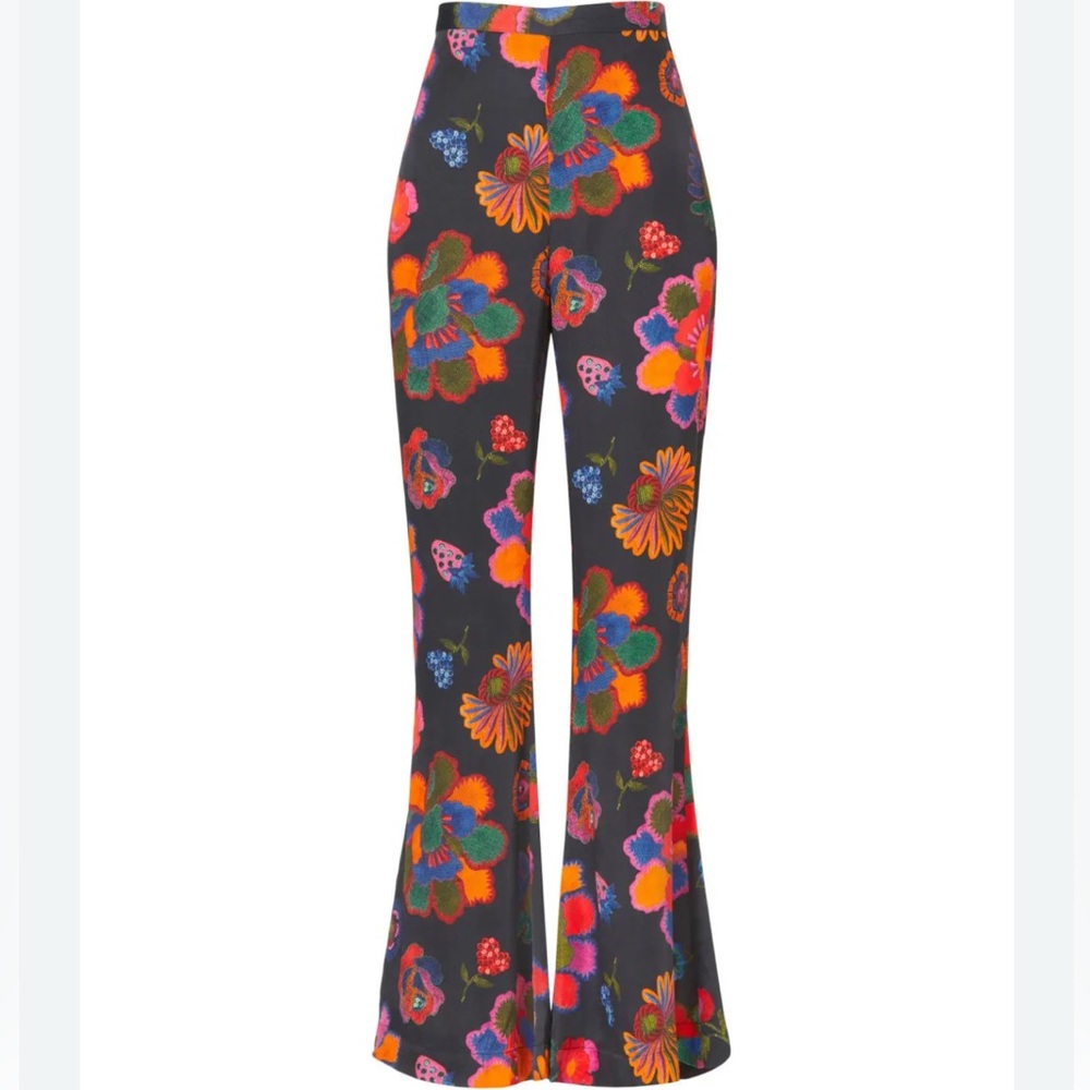 FARM RIO Lilys Garden Flare Pants Size Medium